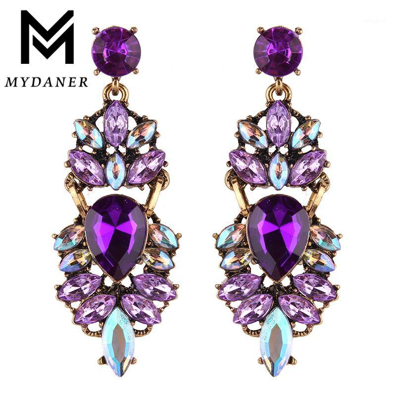 

Dangle & Chandelier MYDANER Fashion Crystal Rhinestones Long Earrings Trendy Big Statement Tassel Pendant For Women Weddings Jewelry1