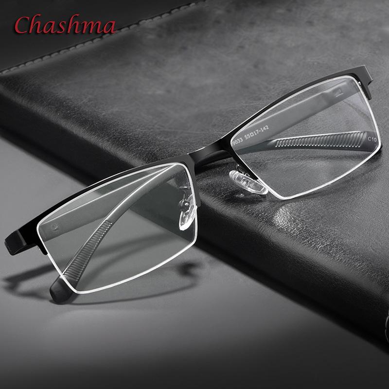 

Men Fashion Eyeglasses Optical Prescription Spectacles Male Alloy Glasses Frame Anti Blue Ray Lenses for Eye