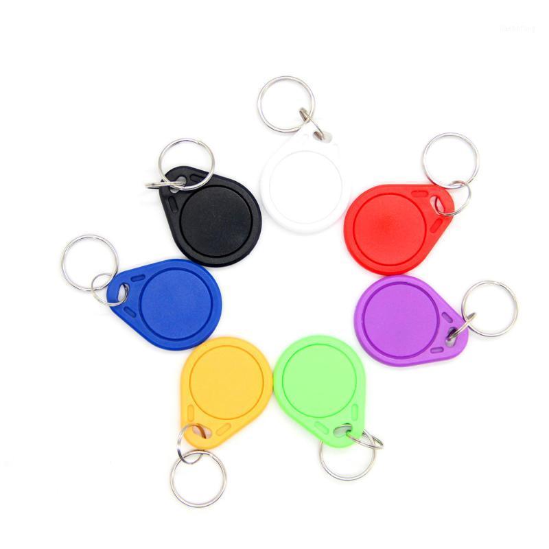 

100pcs Rewritable Writable 13.56Mhz UID Waterproof Keyfob Key Fobs Changeable S50 1K NFC RFID IC Card for Access Control1