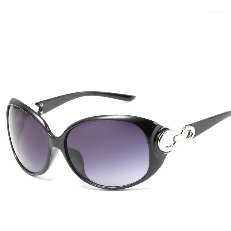 

New lady's elegant double ring fashion street snap universal polarized sunglasses1