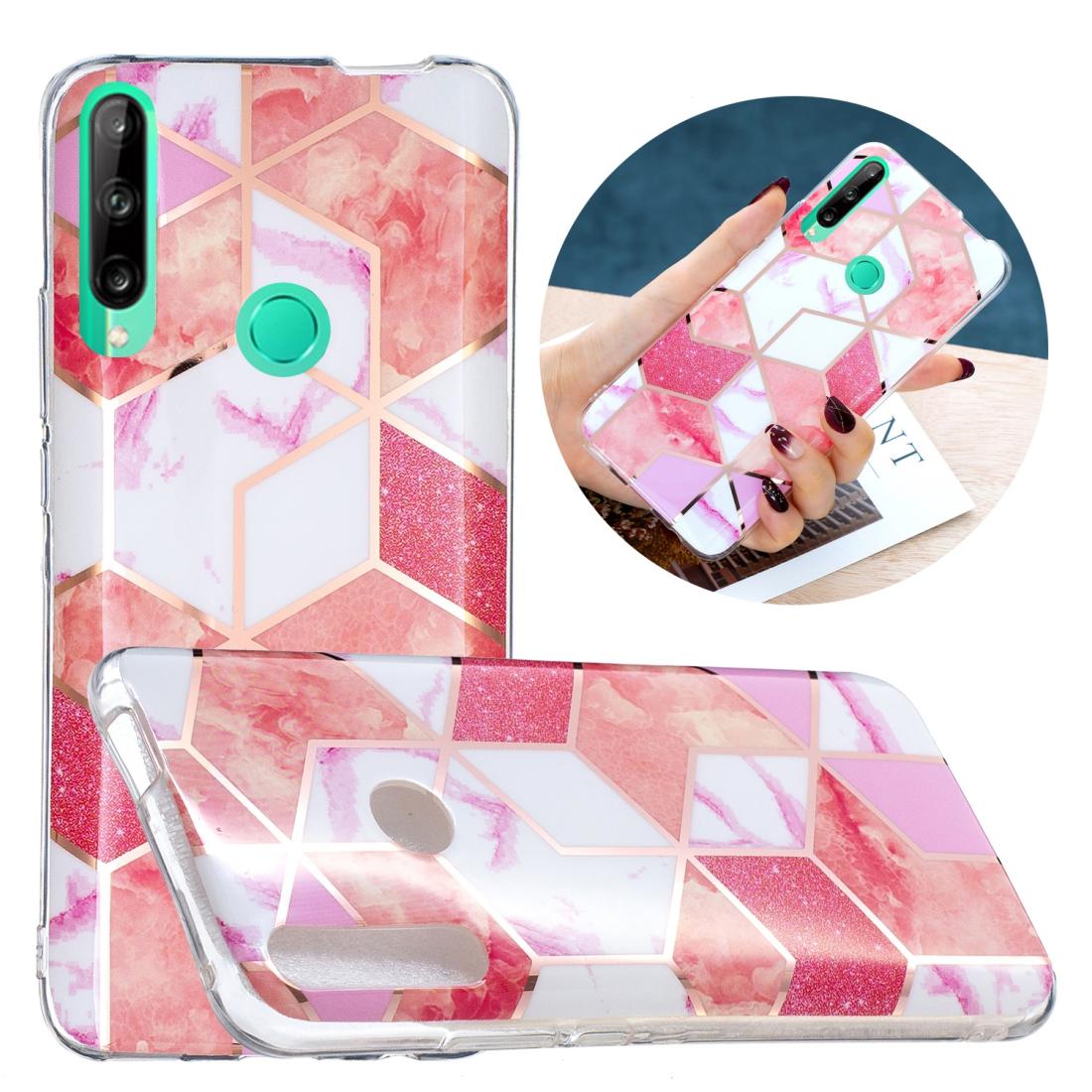 

For Huawei Y7p Flat Plating Splicing Gilding Protective Case