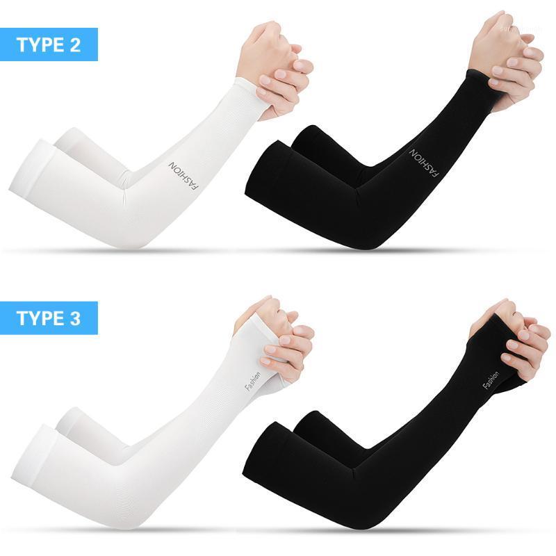 

1 Pair Unisex Cooling Arm Sleeves Cover Cycling Running UV Sun Protection Outdoor Men Nylon Cool Arm Sleeves for Hide Tattoos1, Black