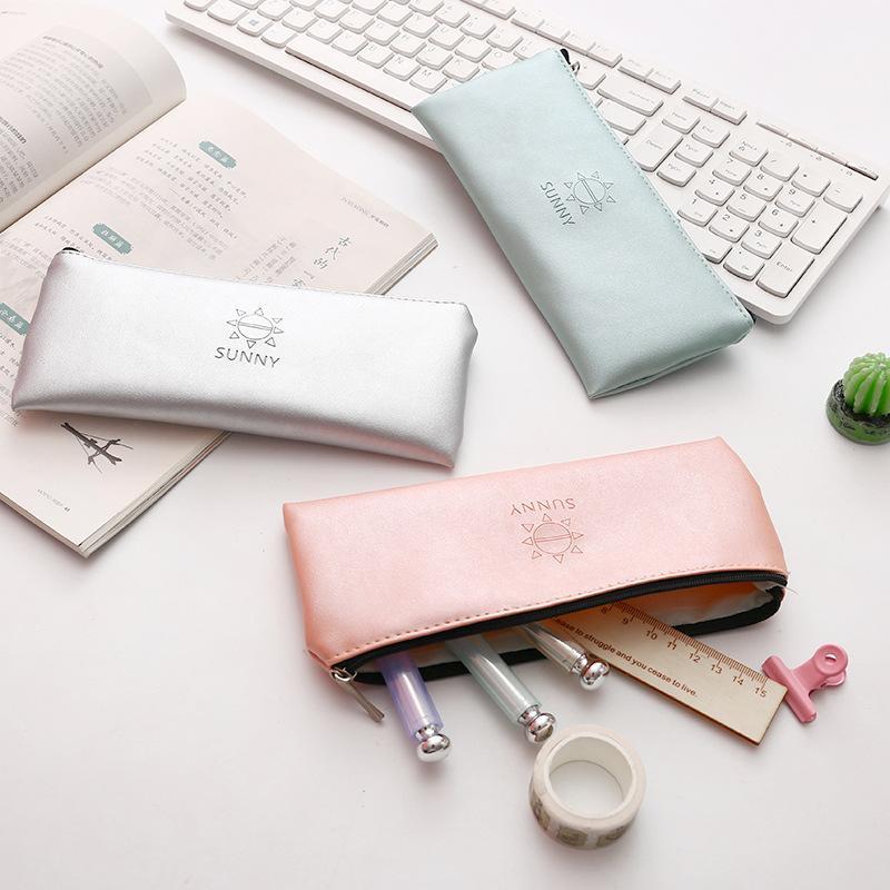 

Kawaii Large-capacity pencil case Korea creative simple girl small fresh cute pencil case students gift school office supplies1