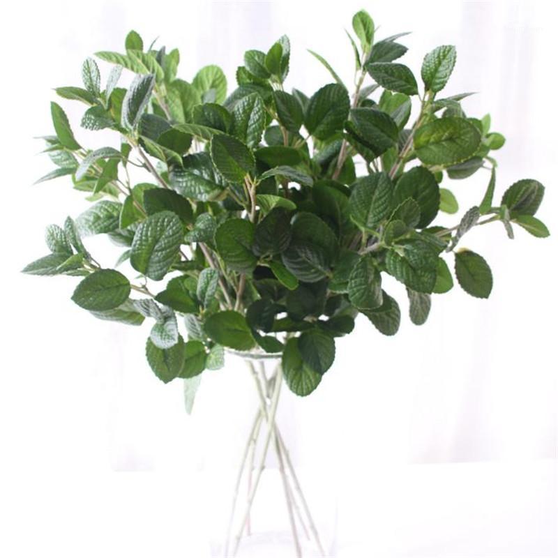 

Fake Single Stem Peppermint Leaf Simulation Green Plant Greenery for Wedding Floral Arrangement Table Decorative Flowers1