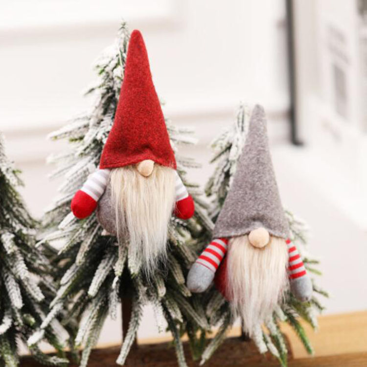 

Christmas Handmade Swedish Gnome Scandinavian Tomte Santa Nisse Nordic Plush Elf Toy Table Ornament Xmas Tree Decorations