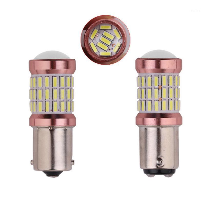 

2PCS Car LED 1156 BA15S P21W 1157 BAY15D 4014 60 SMD For Car Parking Turn Signal Light Sidelight Super White 12V1, As pic