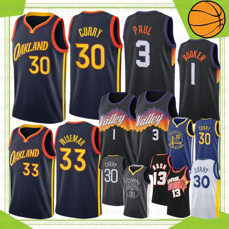 

Stephen 30 Curry NCAA Men Golden State Warriors College Basketball Jerseys DeAndre 22 Ayton Devin 1 Booker Steve 13 Nash Charles, Black;red