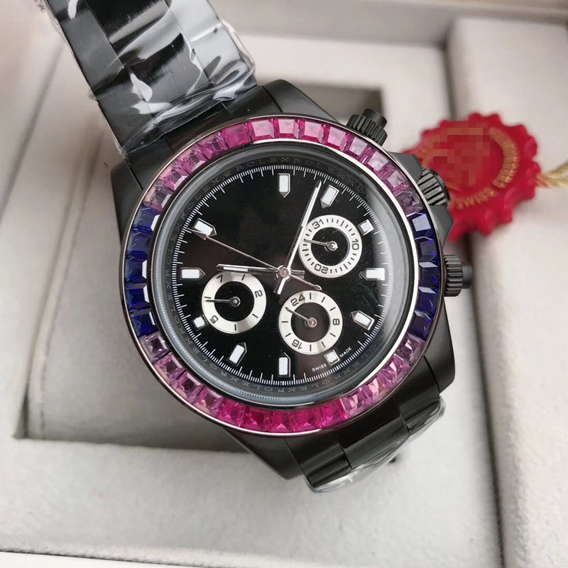 

Merry Christmas to you automatic mechanical watch battery free drilling all stainless steel work integrated sports small dial watch, Black