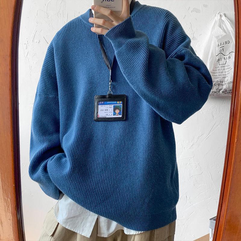 

15 Colors Solid Color Men's Sweater Coat 2020 Winter New Woman Clothing Korean Streetwear Male Fashion Sweaters1, Oufen