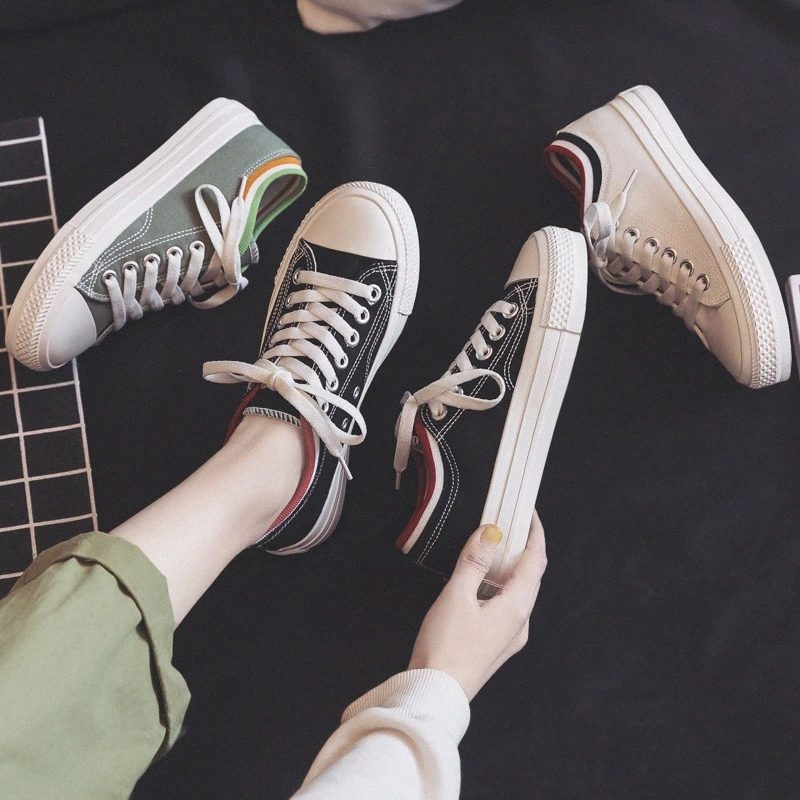 

Women's Vulcanize Shoes Flat Canvas Sneakers Women's Shoes Spring New Trend Flats Breathable Comfortable Casual Shoes For Women #532J