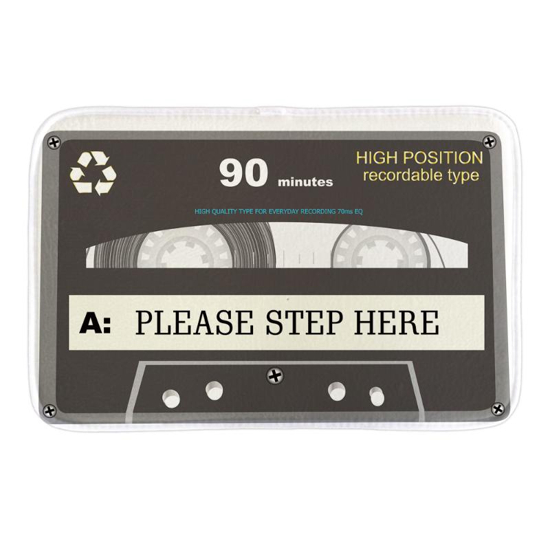 

Mix Tape Doormat Soft Indoor Mat Please Step Here Home Decoration Mats For Office Bedroom Bathroom Short Plush Fabric, Drcd106