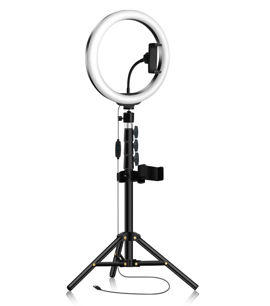 

Tall Ring Light with Tripod Stand Phone Holder LED Circle Lamp Ringlight for Photography Selfie Makeup Video on YouTube Tiktok
