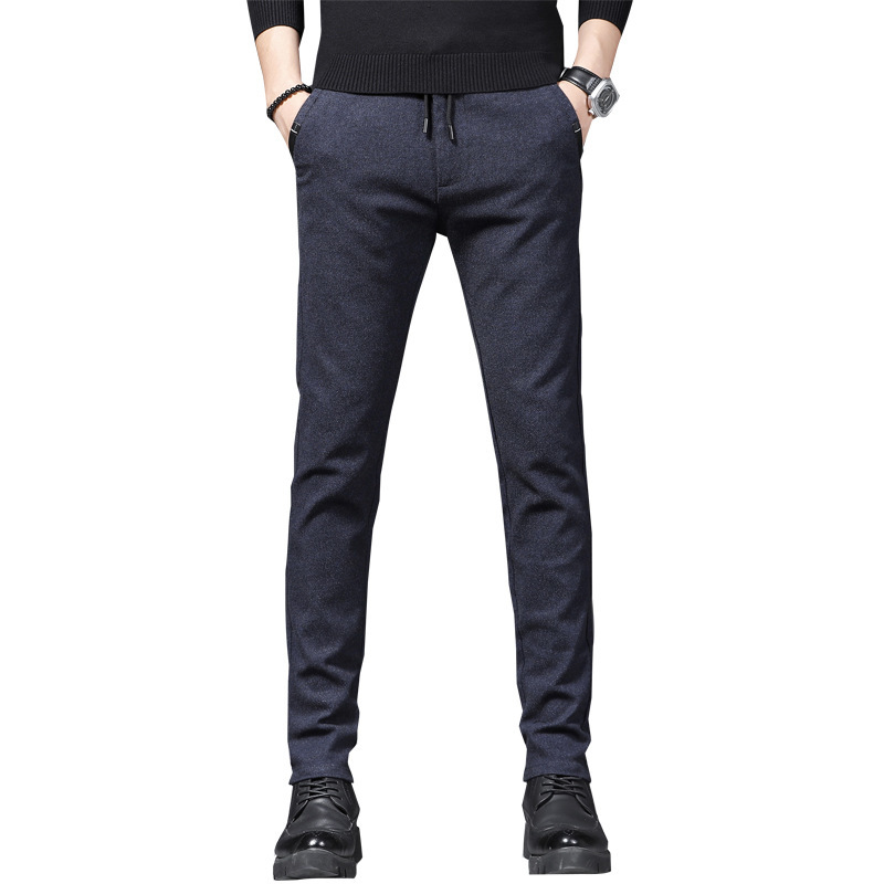 Fashion New High Quality Cotton Men Pants Straight Autumn Winter Long Male Classic Business Casual Trousers mens Full Length Mid C1214