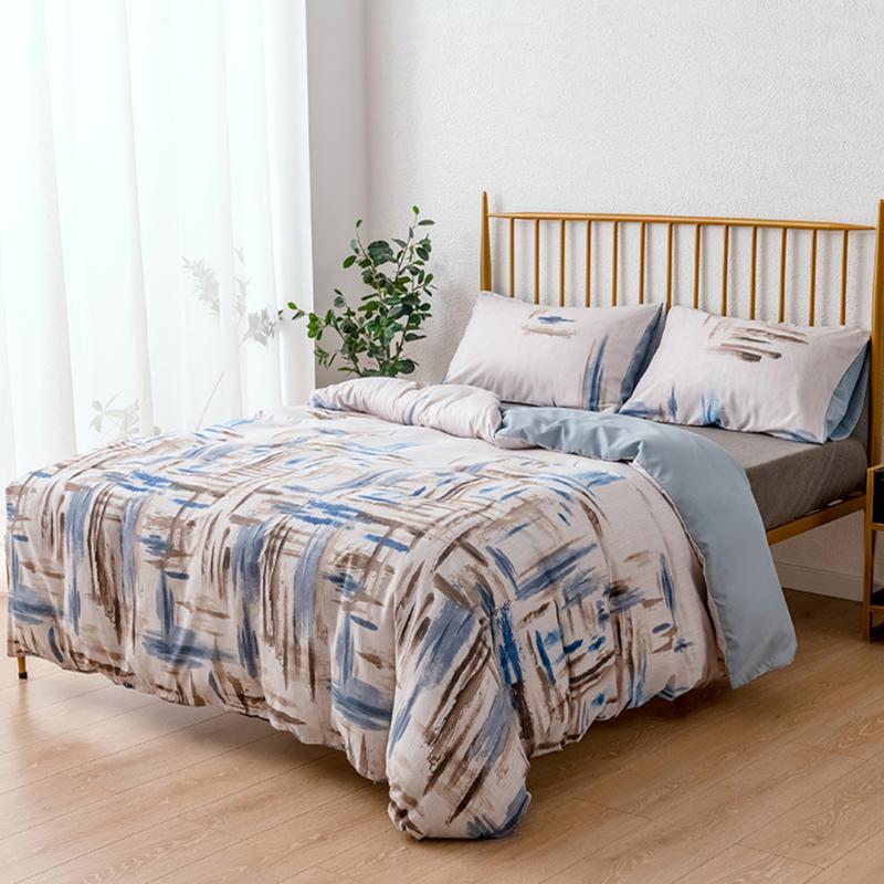 

3pcs Warm Home Textile Bedclothes Comfortable Pillow Case Fashion Printed Washable With Zipper Closure Duvet Cover Set Thickened