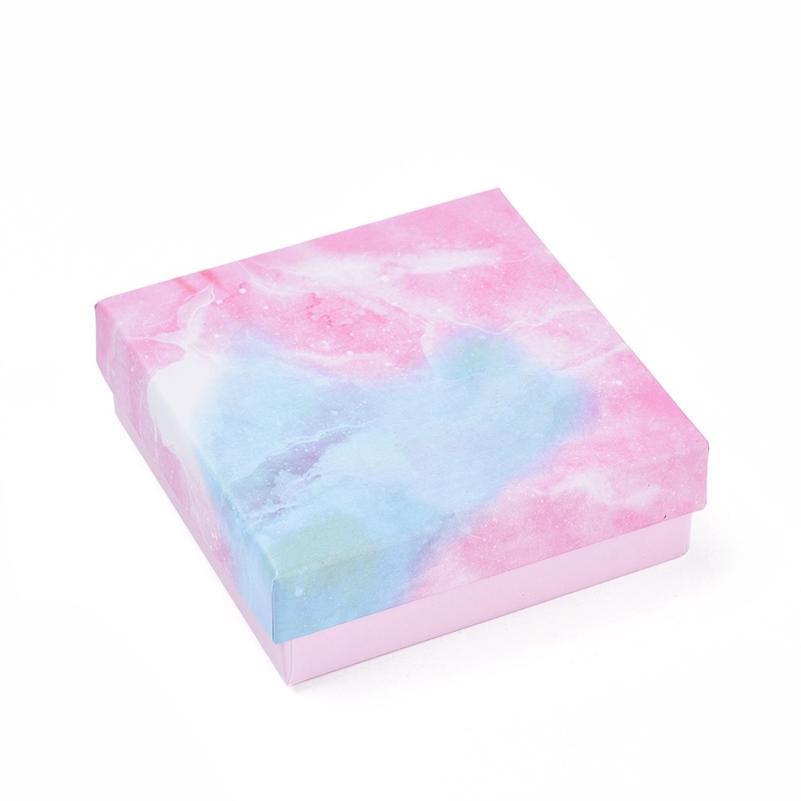 

24pcs Cotton Filled Cardboard Gift Box Jewelry Set Boxes For Party Wedding Birthday With Sponge Inside Square qylrrS