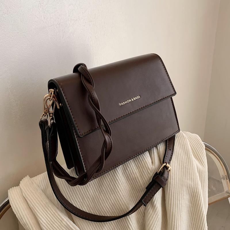 

OLSITTI Fashion Casual Solid Color Crossbody Bags for Women 2021 Pu Leather Luxury Handbags Simplicity Messenger Bag Sac A Main, Black