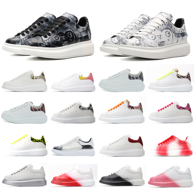 

Designer men women trainers white Casual shoes espadrilles flats platform shoes oversized casual espadrille scrawl doodle womens flat sneakers size 36-45, Box