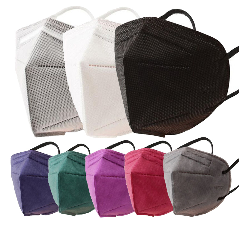 

kn95 mask designer face mask 95% Filter Respirator KN95 masks dustproof anti-haze black gray colorful mouth facemask fast shipping
