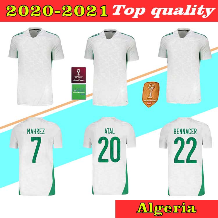 

Maillot Algerie 2020 2021 Soccer Jersey Home Away MAHREZ FEGHOULI BENNACER ATAL 20 21 Algeria Maillot de Foot, Yellow