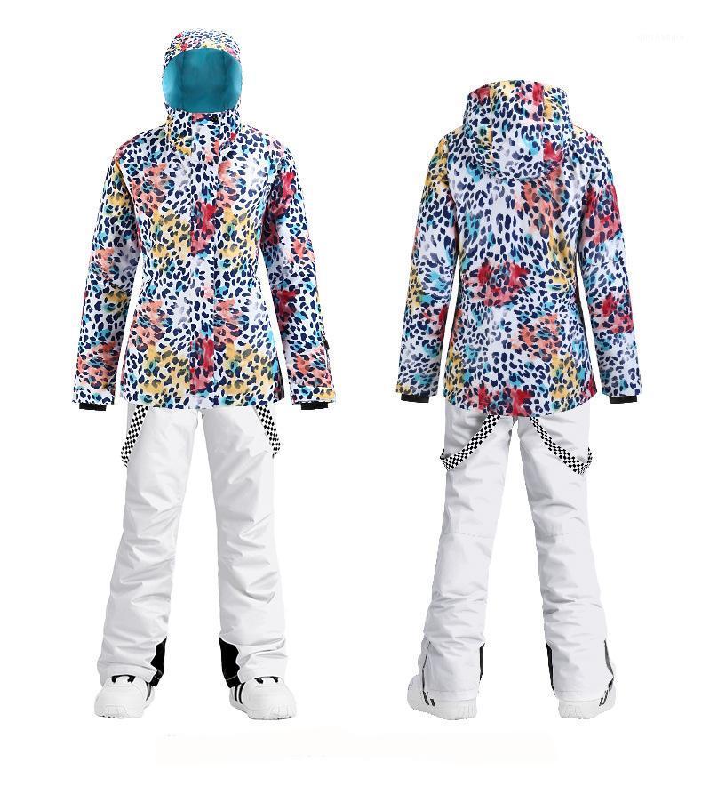 

Ski Set For Women Winter Windproof Waterproof Warm Thickened Snowboard Suit Jacket And Pants Snow Sports Alpine Ski Suit1, A4