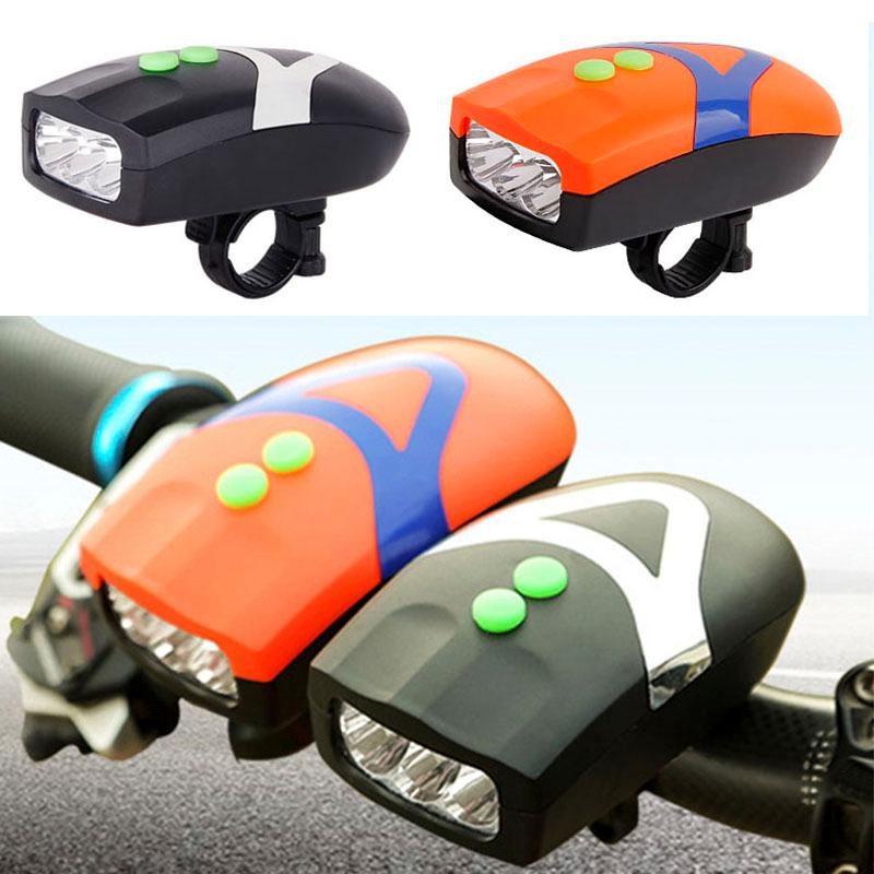 

Bicycle Light Universal Front Head Cycling Lamp Electronic Bell 3 LED Bike Lights Hooter Siren Waterproof 2 In1 Ride Accessorie