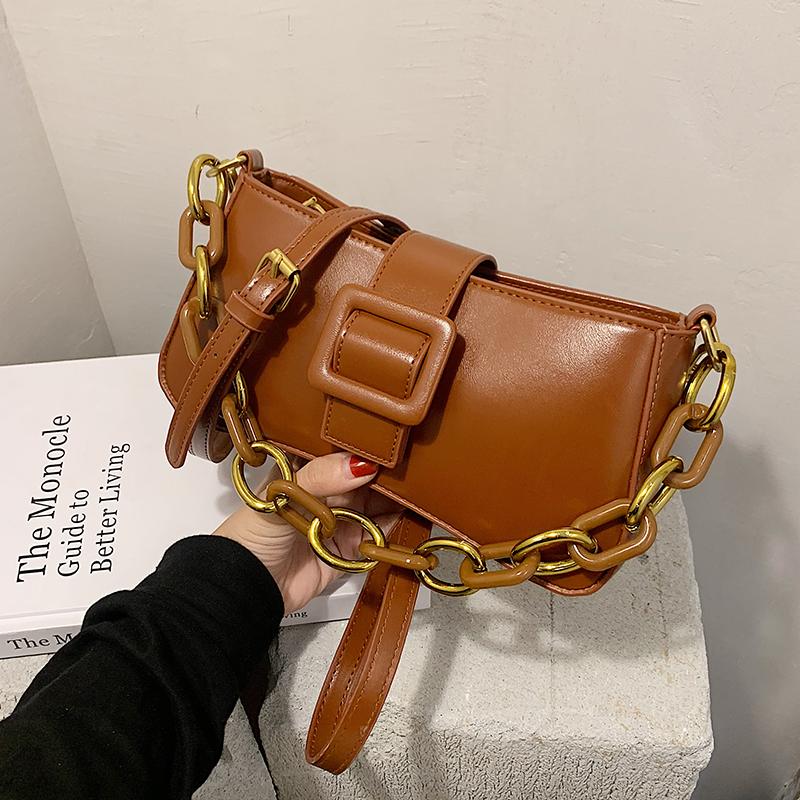 

2021 Leather Small Crossbody Bags for Women 2021 Winter Shoulder Bag Female Luxury Trend Handbags and Purses, Black