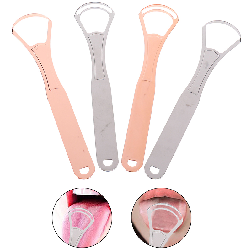 

1Pcs Tongue Cleaner Stainless Steel Scraper Reusable Tongue Scraper for Oral Care Oral Hygiene Odor Scraper Scraping