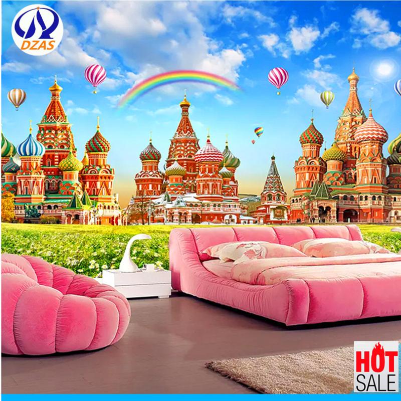 

2020 Environmental protection Children's room boy wallpaper hand-painted animal wallpaper non-woven AS-CX Castle room mural, Green