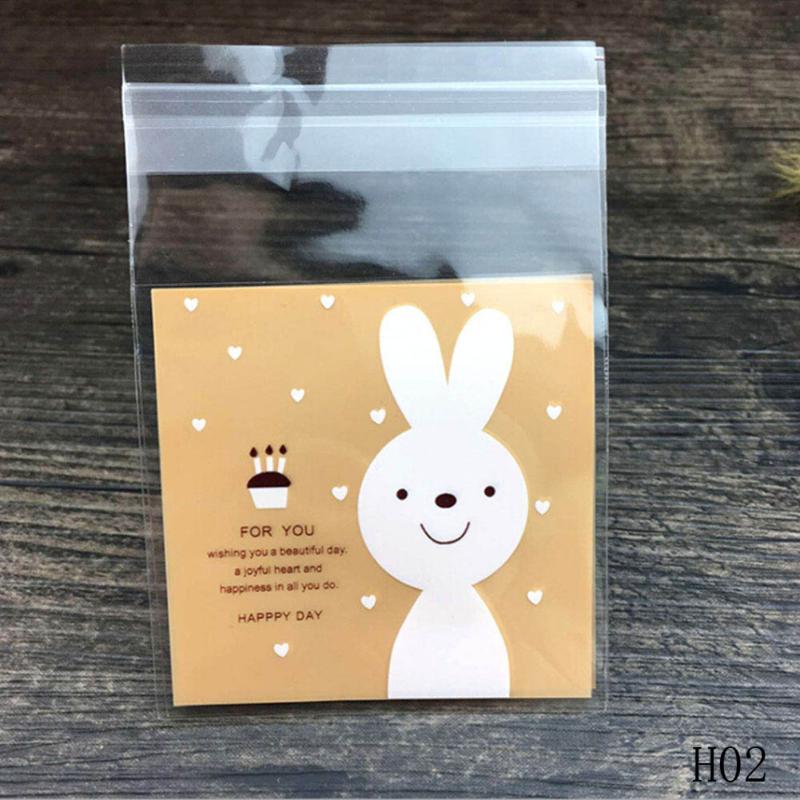 

100pcs 7*7+3 Clear Cellophane Bag Resealable Bakery Candy Bags Plastic Envelope Cookie Packaging Bags freeshiping