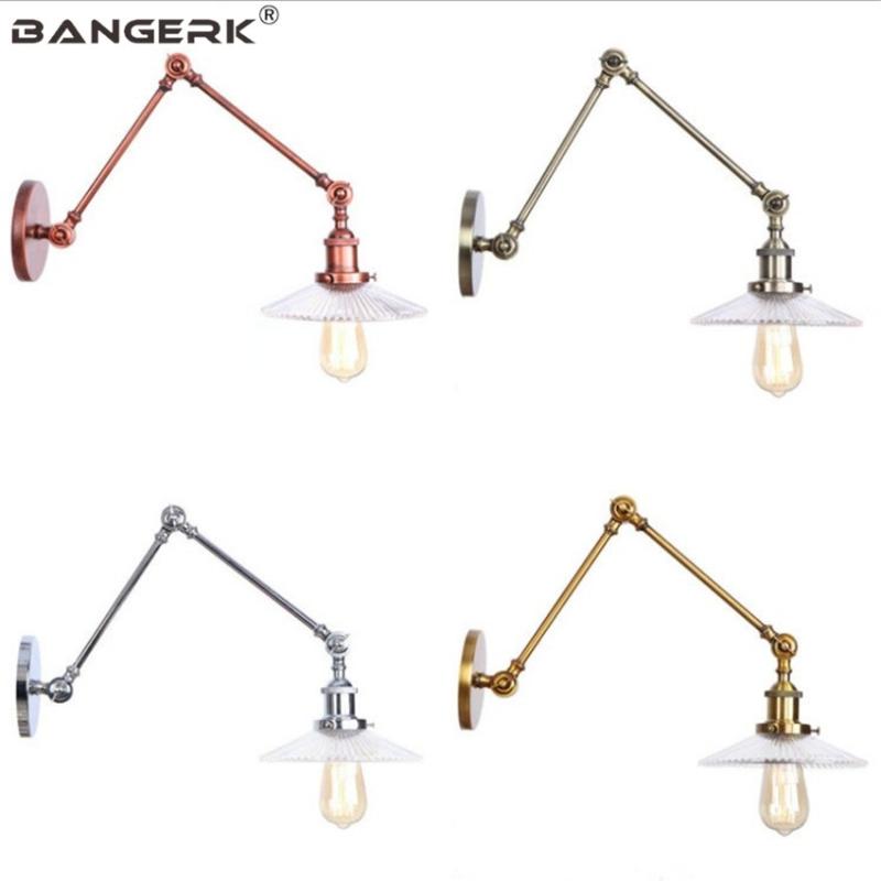 

Vintage Double Festival Long Arm LED Wall Lamp Loft Industrial Edison Sconce Wall Lights Folding Iron Home Decor