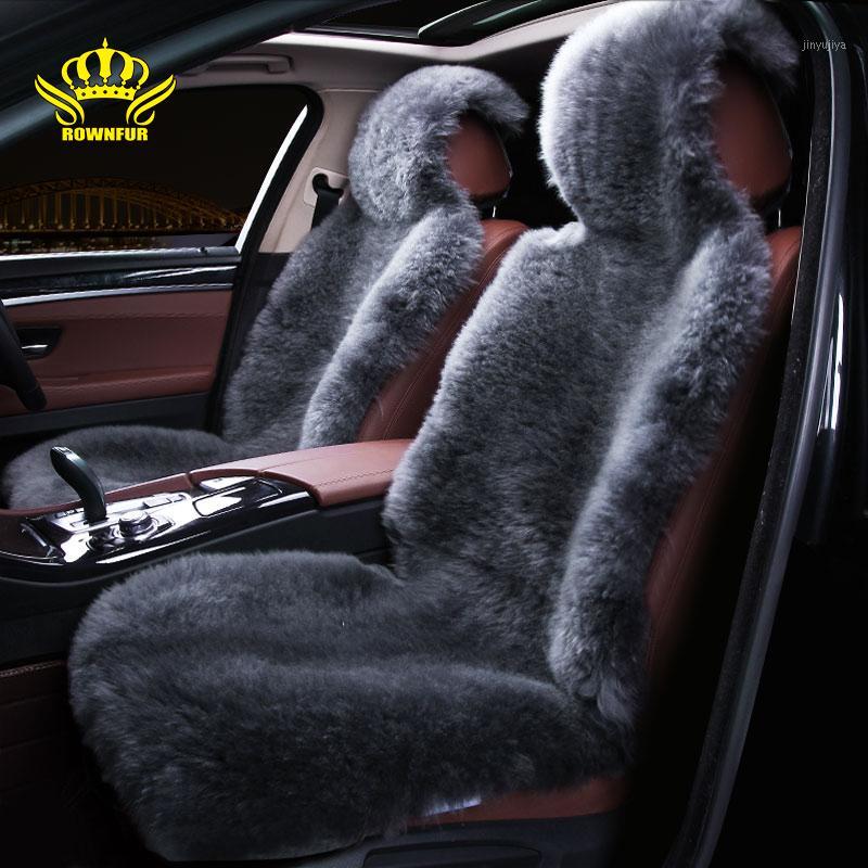 

Natural sheepskin car seat cover Fit for most cars feel comfortable warm and luxurious breathable refreshing car seat cushion1