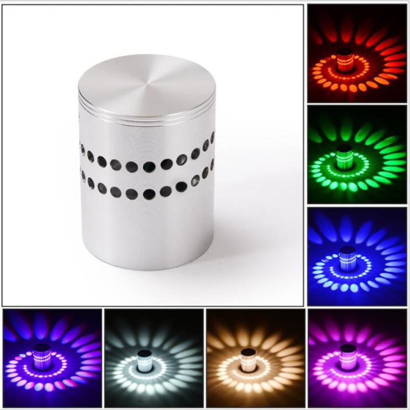 

Modern LED Wall Light multicolor 3W Aluminum Hollow Cylinder Indoor Home Wall Sconce decorate Lighting AC85-265V