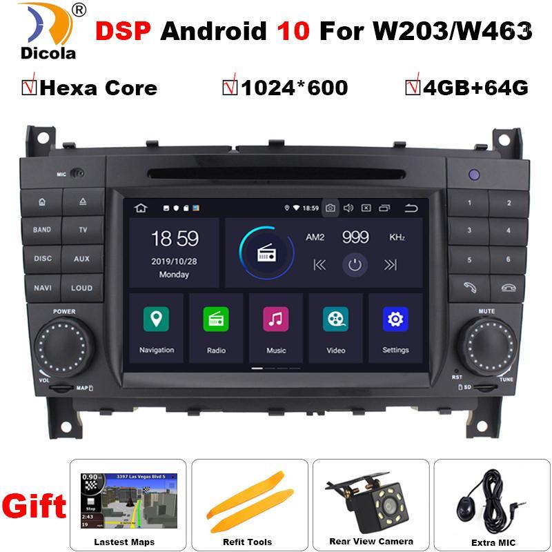 

IPS PX6 Hexa Core DSP Android 10 Car DVD Player for C-Class W203 2004-2007 Autoradio Stereo GPS navigation RDS BT1