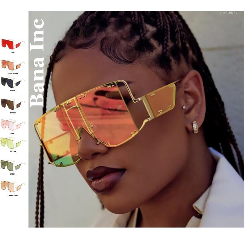 

Sunglasses Punk Metal Frame Women 2021 Luxury Men Designer Uv400 Outdoor Party One-piece1
