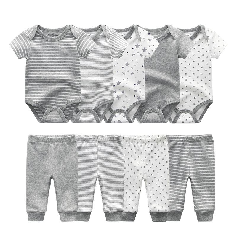 

Unisex Newborn Baby Rompers Boy Clothes Short Sleeve Cotton Jumpsuits +Long Pants baby girl clothes sets roupas de, Baby clothes 16