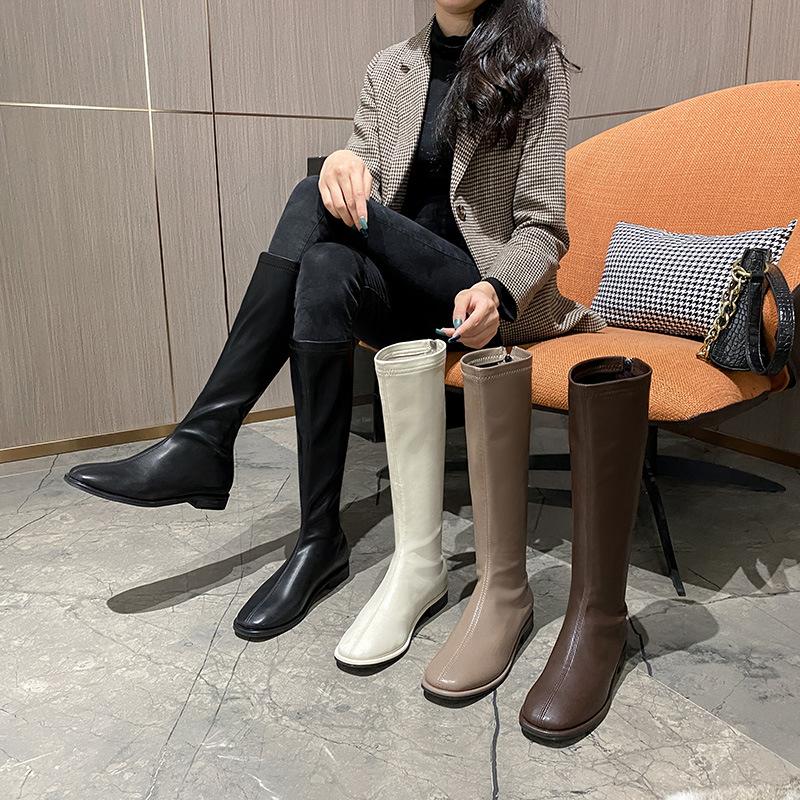 

Women's Rubber Boots Autumn Shoes Winter Footwear Boots-Women Luxury Designer Round Toe Sexy Thigh High Heels High Sexy