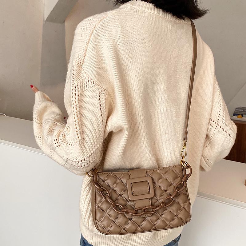 

Fashion Women Small Pu Leather Chain Handbags High Quality Ladies Messenger Bags Designer Casual Female Shoulder Crossbody Bag, Black