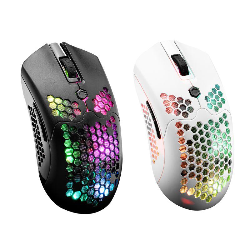 

Gaming Mouse X2 12000DPI Dual Mode Gaming Mouse 7 Keys Hollow Out RGB Light Wireless