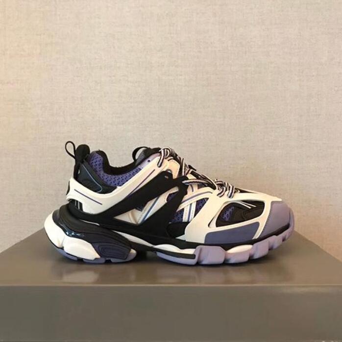 

2022 Designer Shoes Men Track 3.0 Sneakers Leather Trainers Women Mesh Nylon Printed 3M Triple Platform Casual Shoe With Box, Color 10