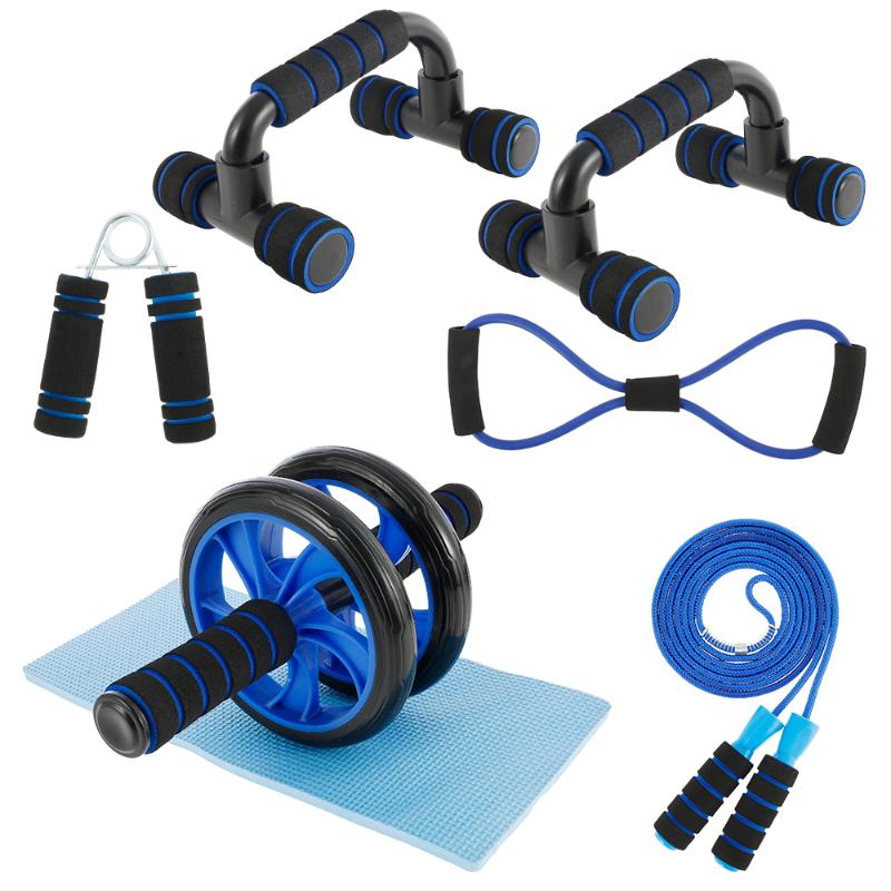 

Resistance Bands Push-up Bar AB Power Wheels Roller Machine Jump Rope Exercise Workout Home Gym Fitness Abdominal Muscle Trainer