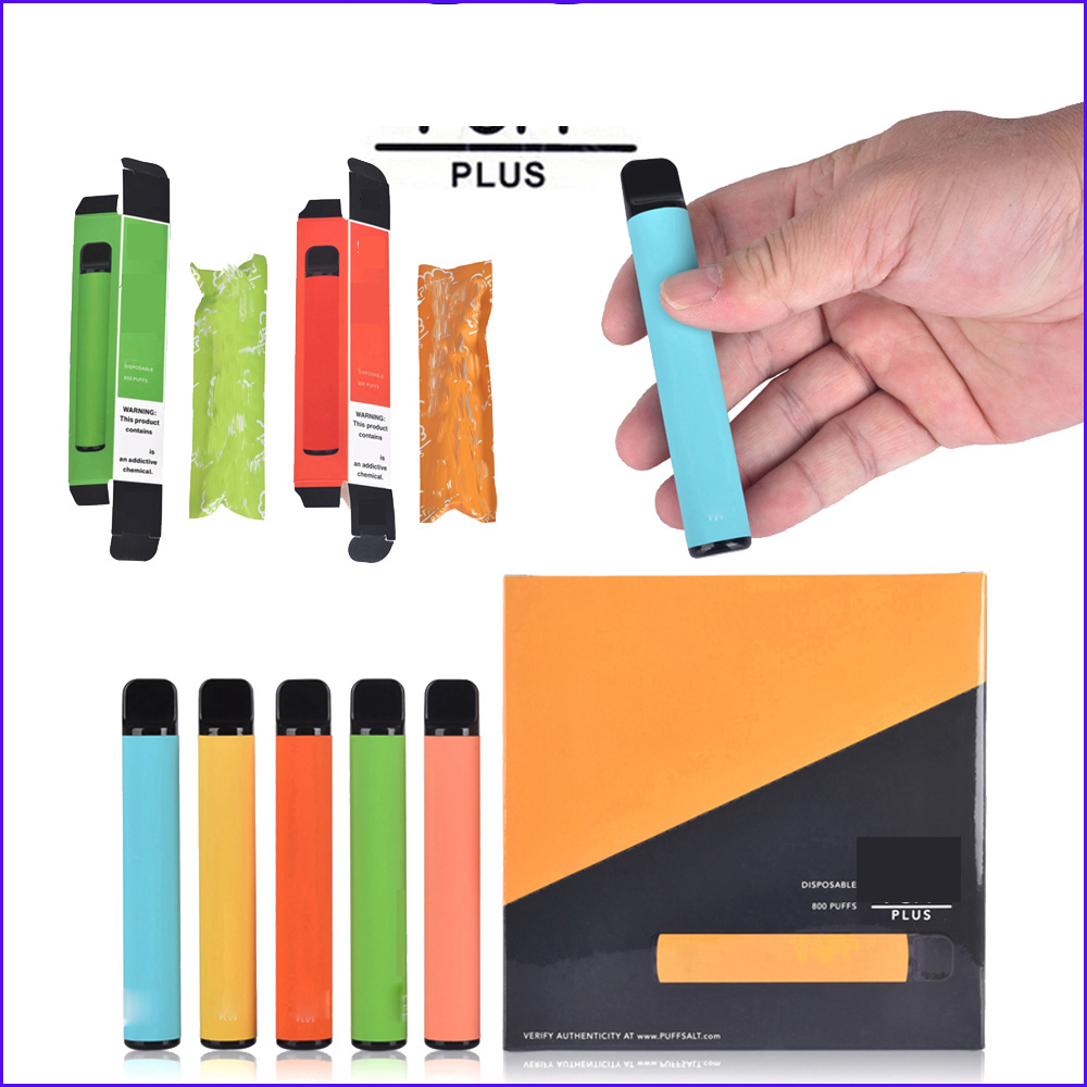 

different Colors E Cigarette atomizer Puff Bar Plus Disposable Vape Device 550mAh Battery 3.2ml Cartridge Bang XXL Kit