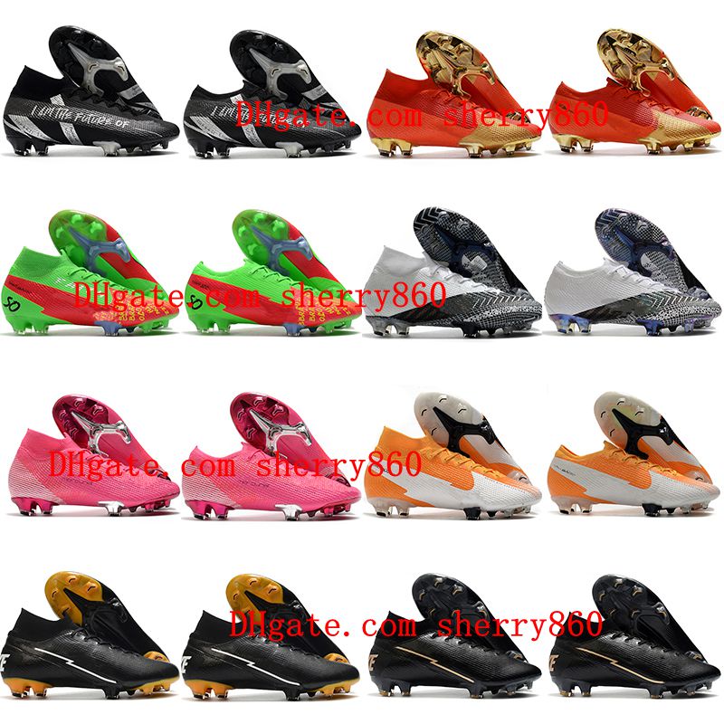 

2021 soccer shoes quality mens Mercurial Superfly 7 VaporX 13 Elite FG cleats outdoor football boots CR7 Neymar Ronaldo scarpe ca, As picture 3