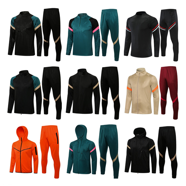 

2021 2022 mens soccer tracksuit survetement de football training suit 21 22 Men kids Maillot full zipper jacket Tracksuits sportswear, 10