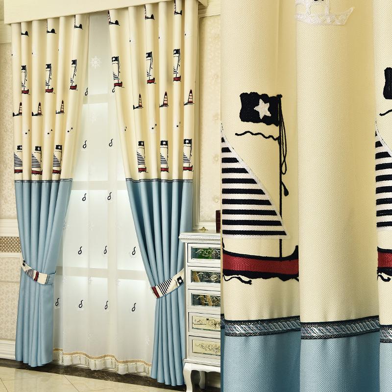 

byetee] Children Embroidered Kitchen Luxury Curtains Fabrics Doors For Living Baby Kids Room Bedroom Blackout Window Curtain, Tulle curtain