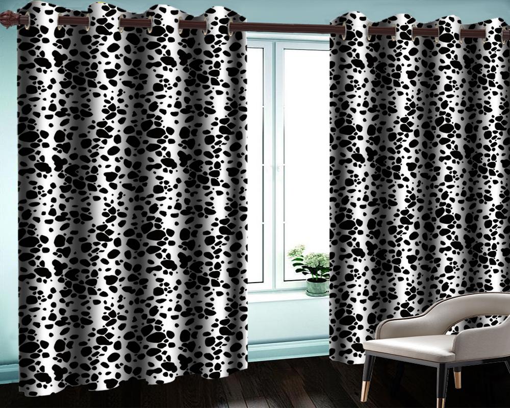 

3d Curtain Design for Bedroom Elegant Black Dot Curtains Beautiful And Practical 3d Digital Printing Curtains, As pic
