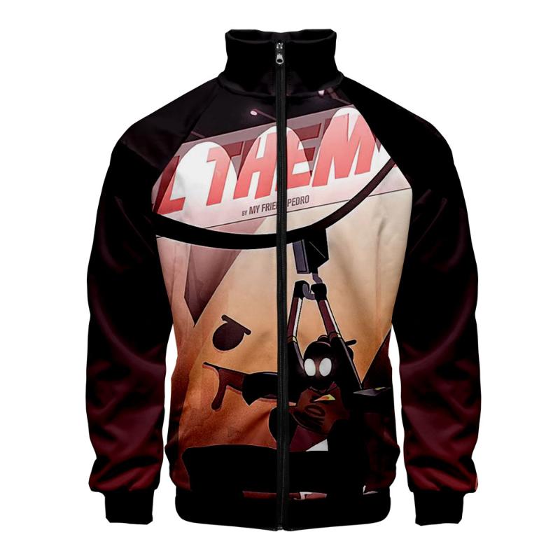 

My Friend 3D Printed Stand Collar Zipper Jacket Fashion Women/Men Hot Sale 2020 Fashion Trendy Streetwear Clothes, Beige