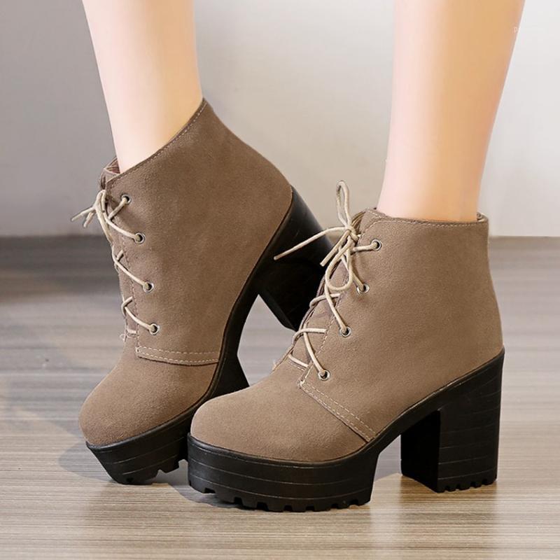 

New Arrival Ladies Women Cow Geunine Leather Botas De Mujer Botas De Invierno Para Mujer High Heels 9cm Ankle Boots Shoes 18-11, Black