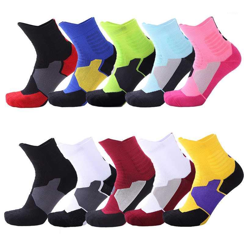 

New Professional Men Women Sports Socks Breathable Running Fitness Basketball Cycling Compression Elastics Sport Sock for Adult1, Wz071-green