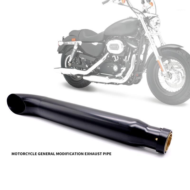 

Modified Bend Exhaust Pipe Muffler Exhaust Middle Link Pipe Universal Tube Black Tube Straight Muffler1