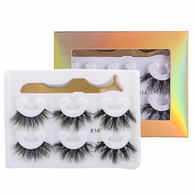 

Dramatic 3D Mink False Eyelashes With Tweezer Thick Natural Fluffy Eyelash Handmade Cruelty-free Mink Lashes Extension Makeup